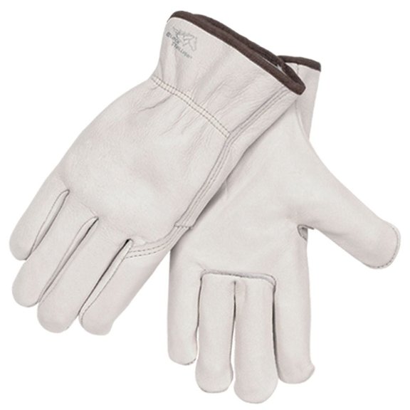 Black Stallion Drivers Gloves Premium Grain Cowhide With Seamless Index Finger Large