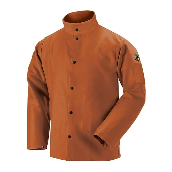 Black Stallion FB2-30C TruGuard 200 FR Cotton Welding Jacket, Brown, Large