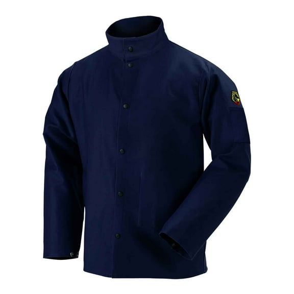 Black Stallion FN9-30C TruGuard 200 FR Cotton Welding Jacket, Navy, 2X-Large