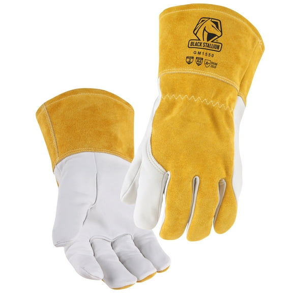 Black Stallion GM1550-WT A6 Cut-Resistant Goatskin Palm MIG Glove, X-Large