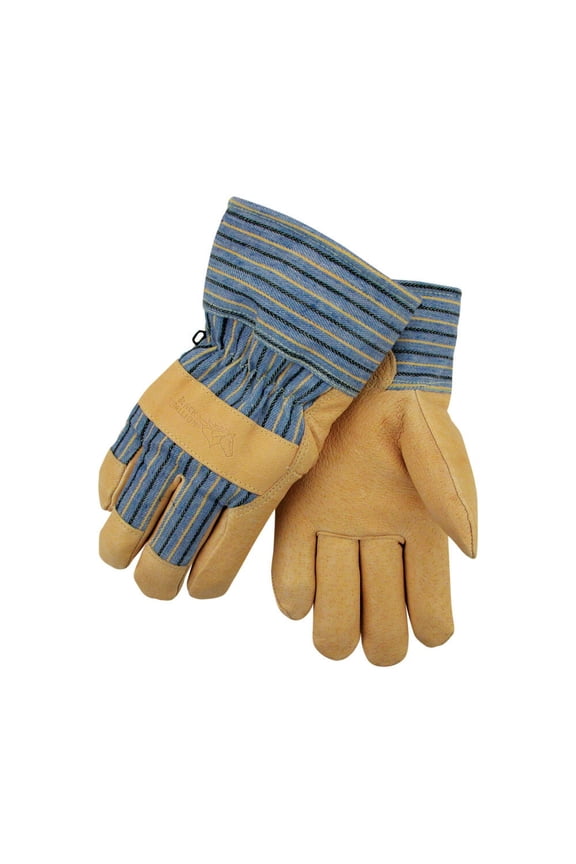 Grain Pigskin Leather Winter Work Gloves Large