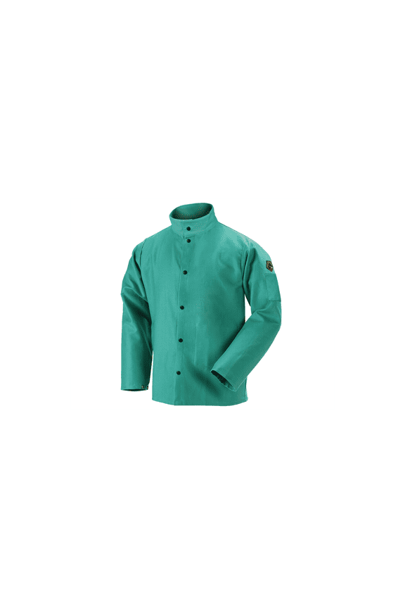 Green Flame Resistant Welding Jacket, 3XL, 12 oz.