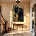 thumbnail image 1 of Black Stallion, Horse Portrait Wall Art, 16x24 UNFRAMED, 1 of 3