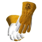 Black Stallion Premium Goatskin Mig Glove With Dragpatch White And Tan 2X