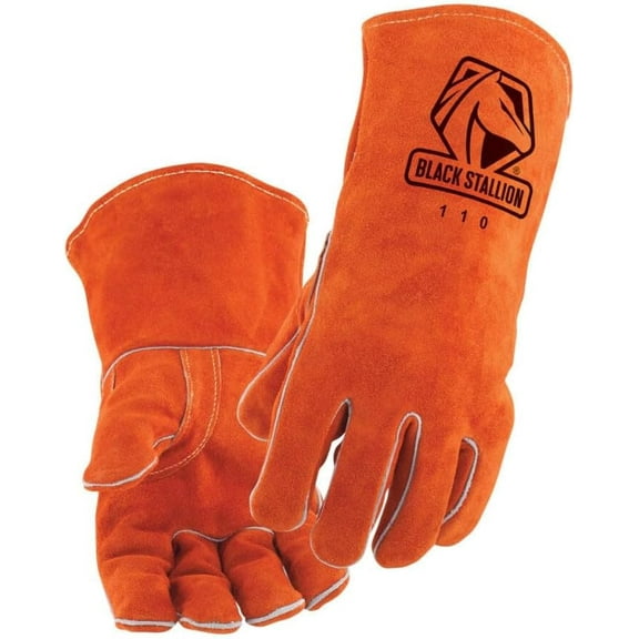 110L Large Black Stallion Stick Welding Gloves