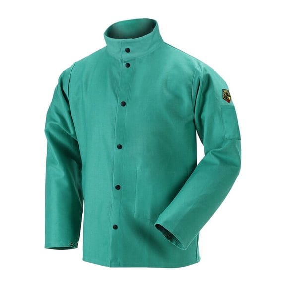 Black Stallion Welding Jacket 12Oz Green Fr Cotton Xl
