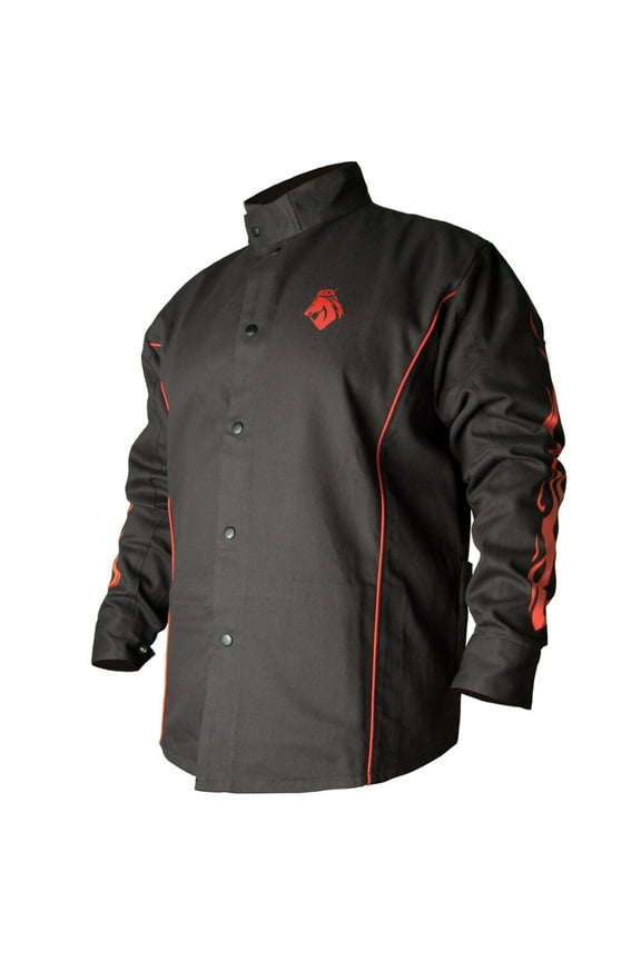 Welding Jacket 9Oz Black Fr Cotton Medium