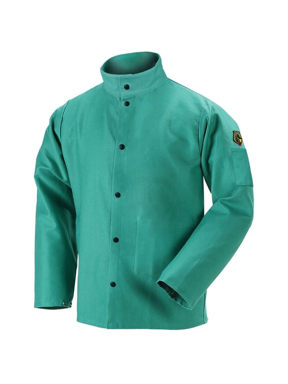 Welding Jacket 9Oz Green Fr Cotton 2X