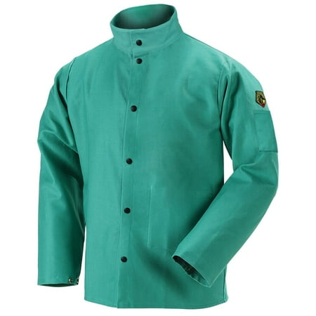 Black Stallion Welding Jacket 9Oz Green Fr Cotton Medium