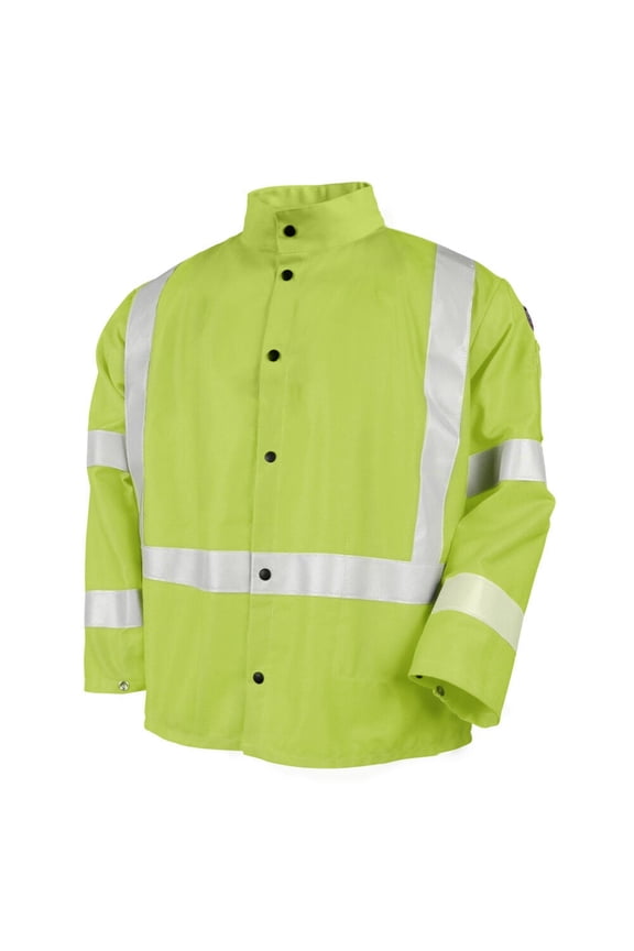 Welding Jacket 9Oz Lime Green Fr Cotton 3X
