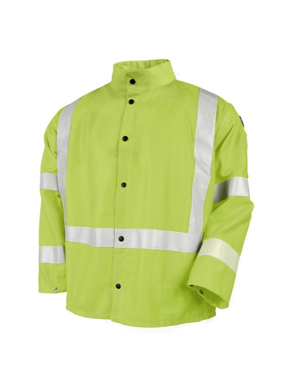 Welding Jacket 9Oz Lime Green Fr Cotton Xl