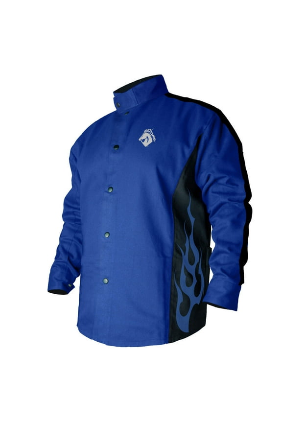 Welding Jacket 9Oz Royal Blue Fr Cotton Xl