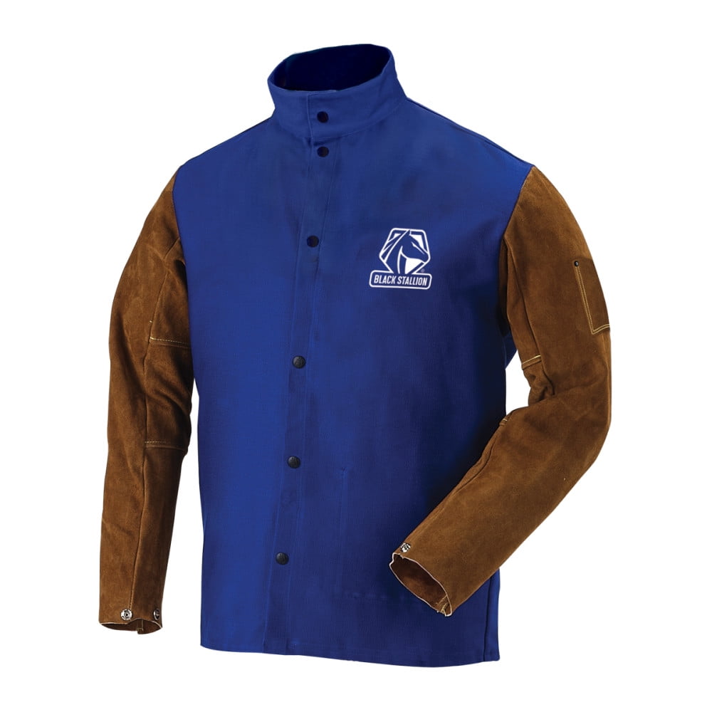 Black Stallion Welding Jacket 9Oz Royal Blue Hybrid 3X