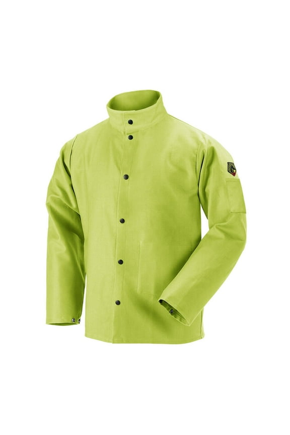 Welding Jacket 9Oz Safety Green Fr Cotton Xl