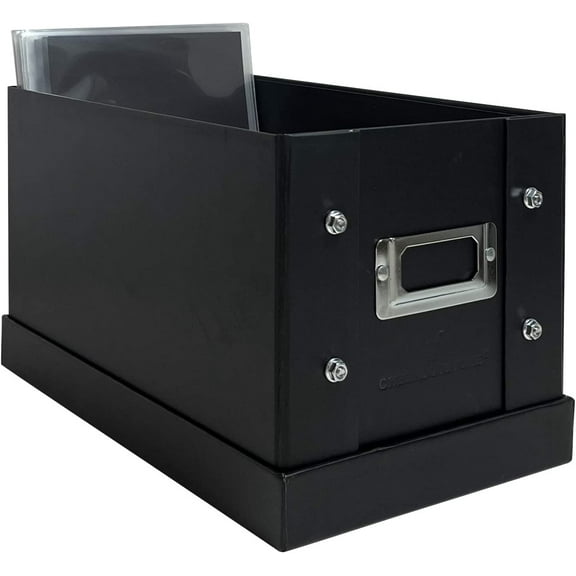 Black Stamp & Craft Scrapbook Storage Pocket Box - 10 x 6 x 6 (Pack of 2)
