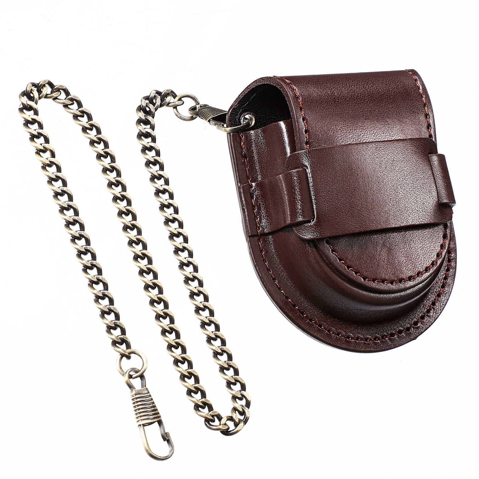 Black Stand Pocket Watch Chains Pocket Watch Leather Bag Pocket Watch Storage Case Pocket Watch