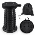 Stool 8 Inch Black Standard 20.1 Inch Tall Collapsible Folding Stool with Cushion ...