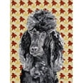 thumbnail image 1 of Black Standard Poodle Fall Leaves Flag Garden Size, 1 of 1