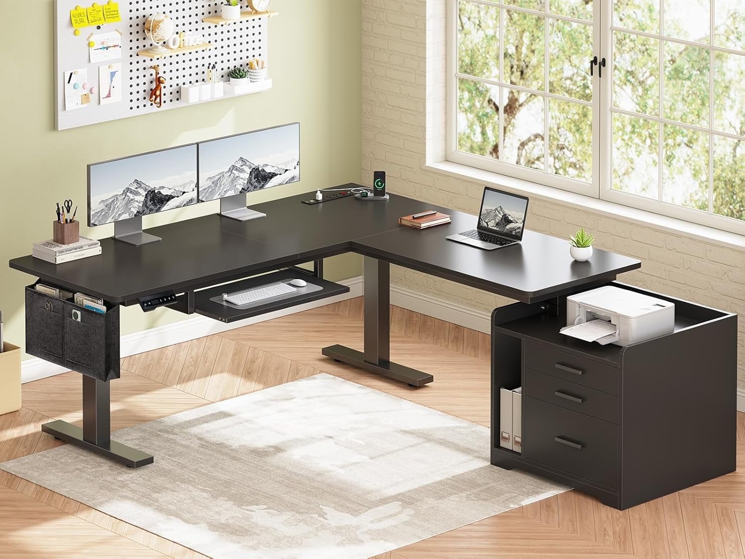 Sedeta Black Standing Desk, 63