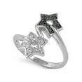 thumbnail image 1 of Black Star Cubic Zirconia Ring Sterling Silver 925 Size 8, 1 of 2