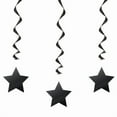 thumbnail image 1 of Black Star Hanging Decorations, 26in, 3ct, 1 of 2