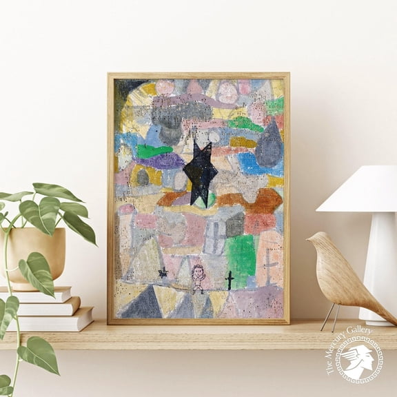 Black Star Modern Gallery Decor Wall Art Unframed Paper Print
