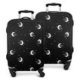 thumbnail image 1 of Black Star Moon Planet Pattern Luggage Cover Fashion Suitcase Cover Baggage Covers Fit 25-28 Inch Luggage (Go Travel), 1 of 5