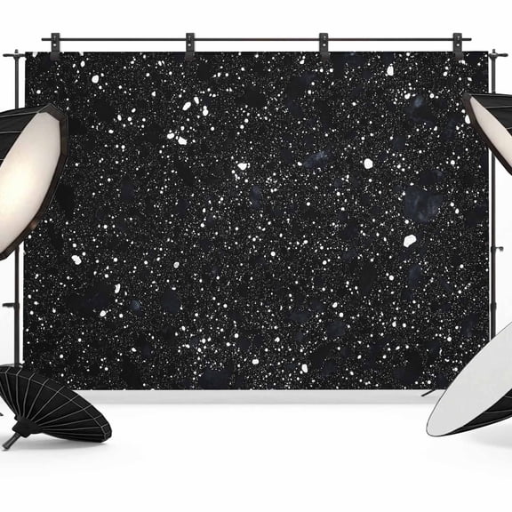 Black Star Sky Backdrop for Photoshoot,Photography Photo Studio Background Wall Backdrop,Modern Country Simple Abstract Pattern Back Drop Banner Panel for Portraits Wedding Party Live Streaming 7x5Ft