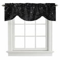 thumbnail image 1 of Black Star Sky Tie Up Valance Curtains for Windows, Kitchen Curtains Window Treatments, Modern Country Simple Abstract Pattern Short Window Shades Valances for Bedroom Bathroom Cafe 42"x12", 1 of 8