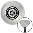 thumbnail image 1 of Black Star Target Clear Retro Metal Flake Shift Knob with M16 x 1.5 Insert Shifter, 1 of 1