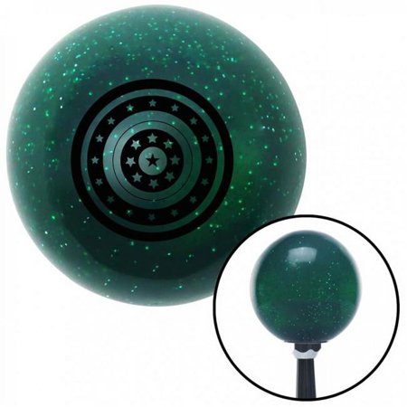 Black Star Target Green Metal Flake Shift Knob with M16 x 1.5 Insert Shifter Auto