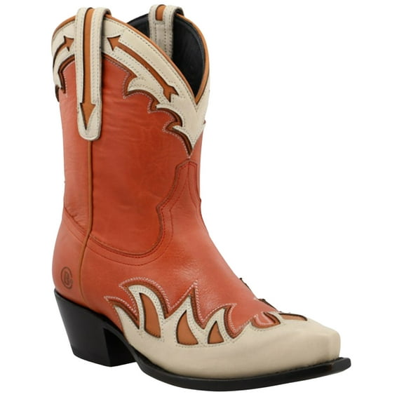 Black Star Women's Cell-Sole Leather Western Booties Snip Toe - WBSN010 8 M  US