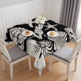 thumbnail image 1 of Black Starfish Coastal Table Cloth Waterproof Tablecloths, Shell Coral Summer Beach Nautical Ocean Tablecloth Dining Table Cover for Kitchen Party Tabletop Outdoor, Square Tablecloth 60x60 Inch, 1 of 9