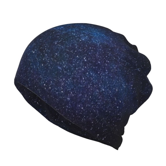 Black Starry Sky Beanie Skull Cap Lightweight Hip Hop Dwarf Hat Beanie Hat For Women Men