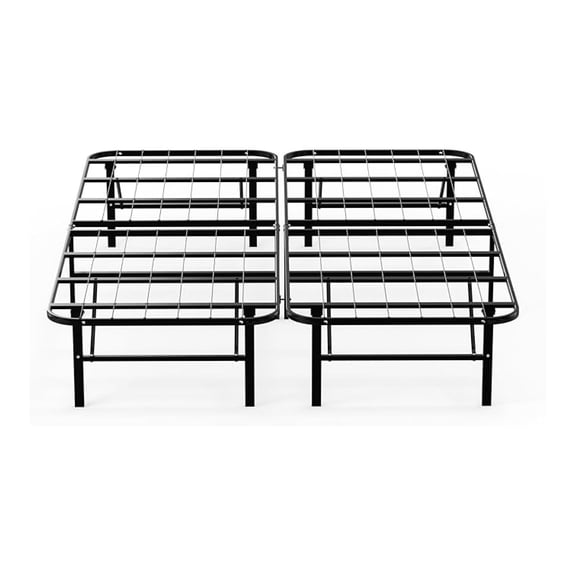 Black Steel 14 Full Bed Frame | Steel Foundation with 2000 lb Capacity | No Box Spring Required | Underbed Storage | Easy Assembly | Black Metal Full Size Bed Frame