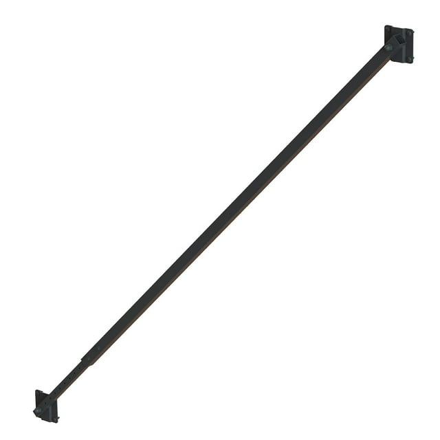 Black Steel Adjustable Gate Brace Kit For Vinyl and Wood Includes