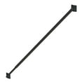 Black Steel Adjustable Gate Brace Kit For Vinyl and Wood Includes