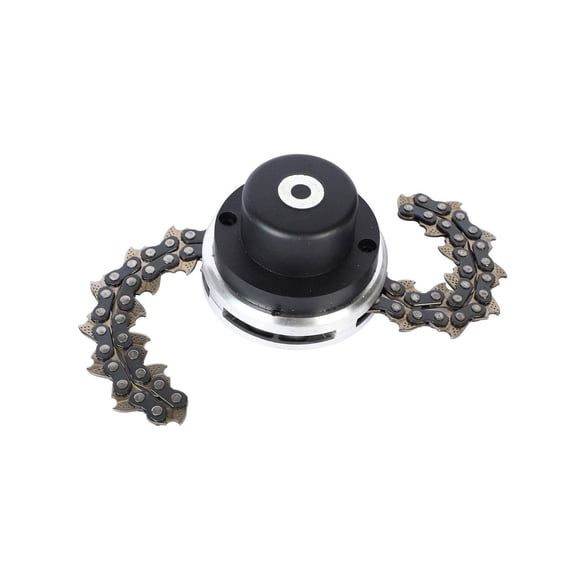 Black Steel Chain String Trimmer Replacement Head With Saw Blades For Lawn Edger Accessory Black Metal
