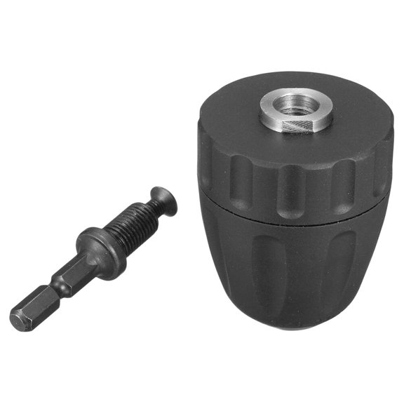 Black Steel Drill Chuck Keyless Self Lock for Machinery Use Compatible with Multiple Bits