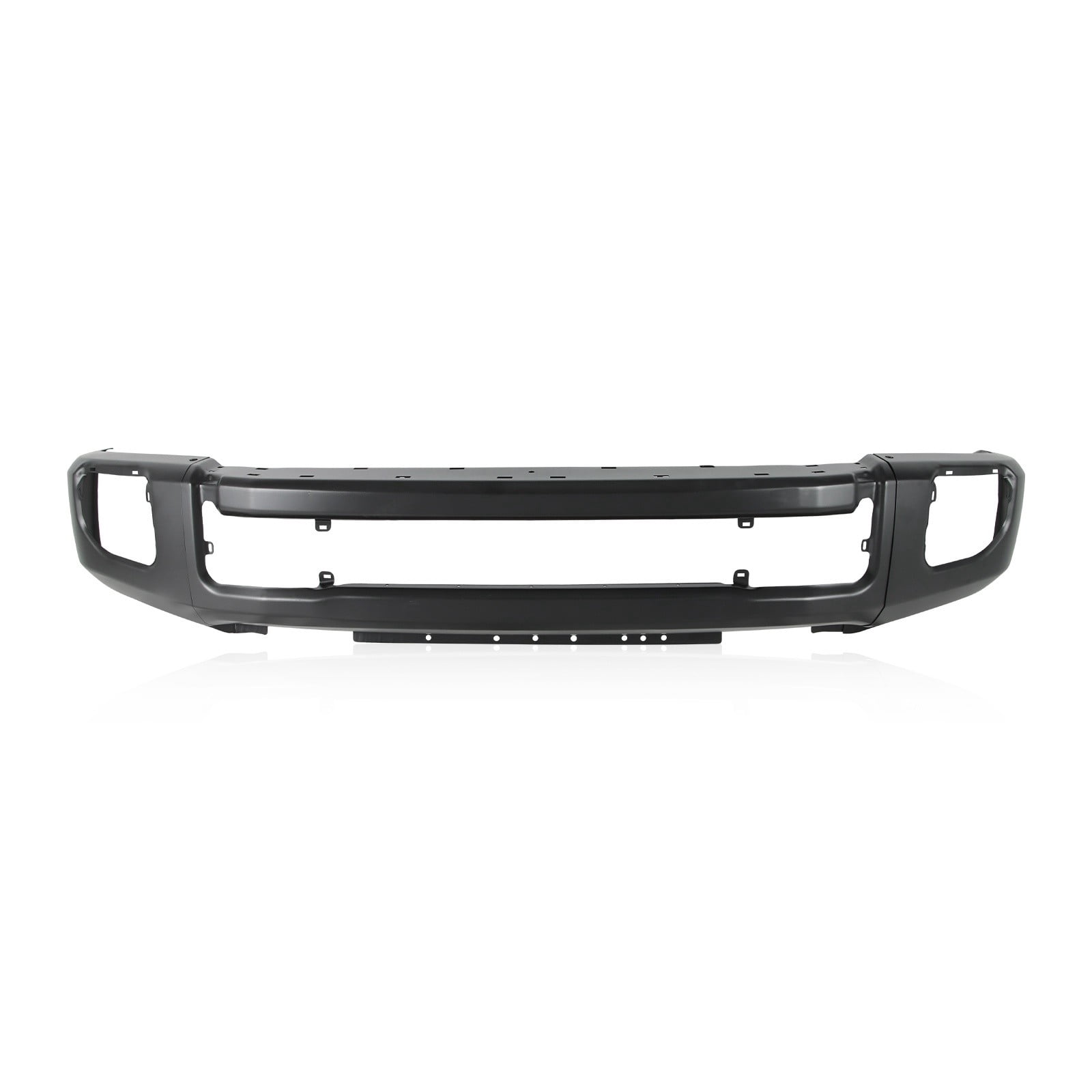 Black Steel Front Bumper For 2020-2022 Ford F-250 F-350 Super Duty W/Fog Holes