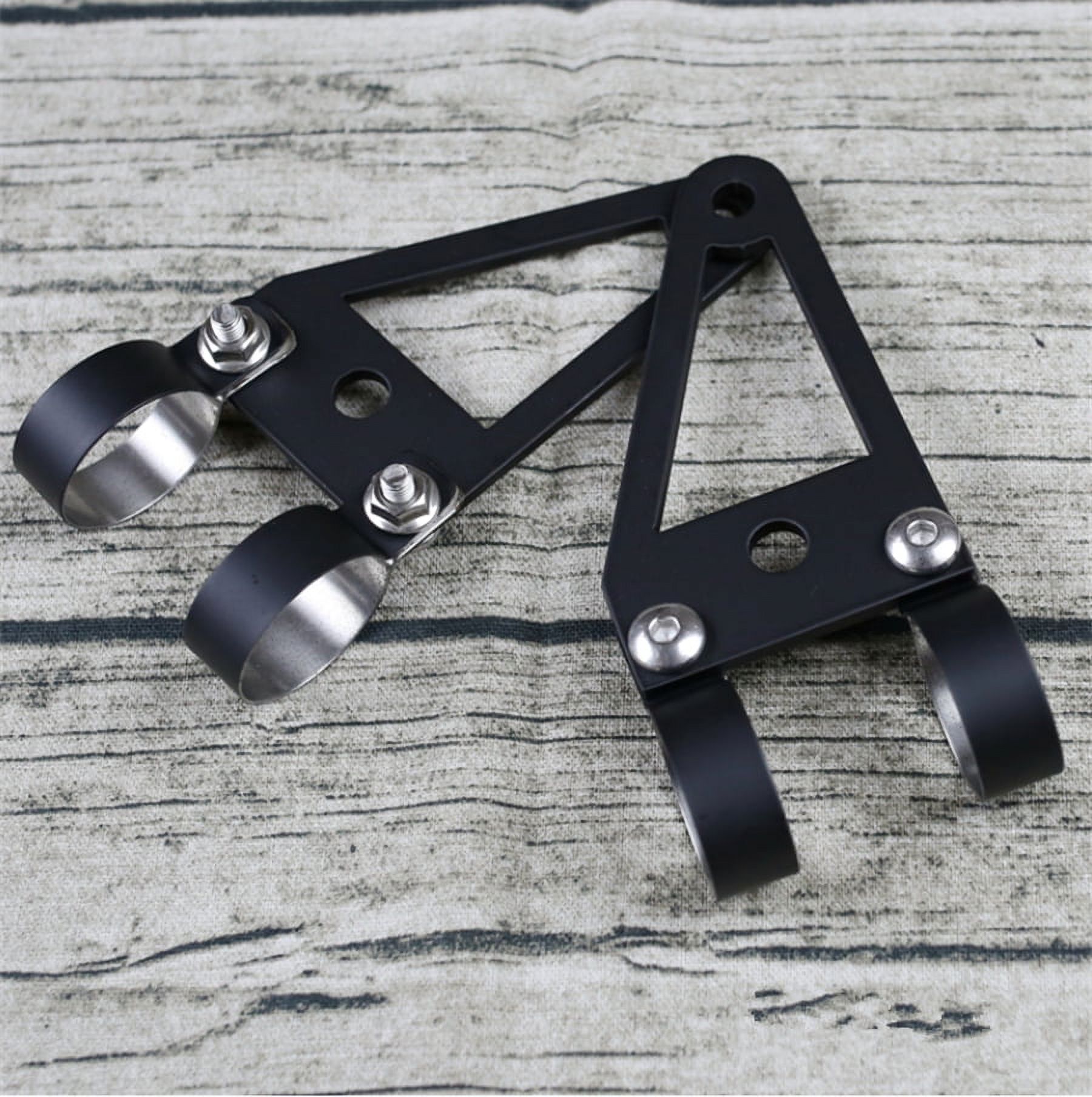 Black Steel Motorcycle Turn Signal Headlight Fork Mount Bracket Bar