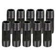 thumbnail image 1 of Black Steel Nipple Pipe, Threaded Pre Cut Pipe Connectors, 1/2 in x 4-1/2 in (Pack Of 10), 1 of 6