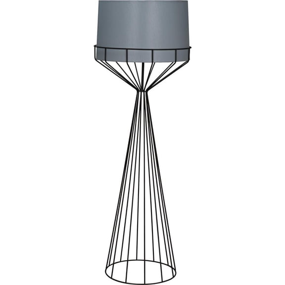 Black Steel Portal Floor Lamp by Noir