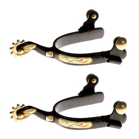Black Steel Roping Spurs