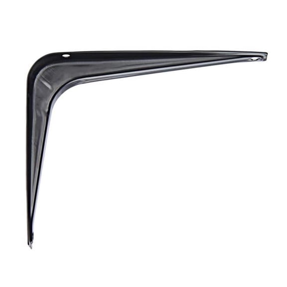 Black Steel Shelf Bracket - 6 in. - Pack of 10 - 100 lbs Capacity
