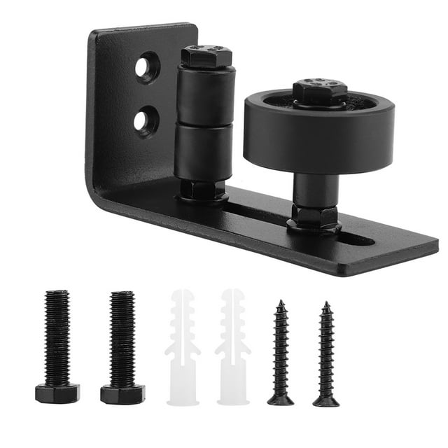 Black Steel Sturdy Durable Door Guide for Sliding Barn Door with 8 ...