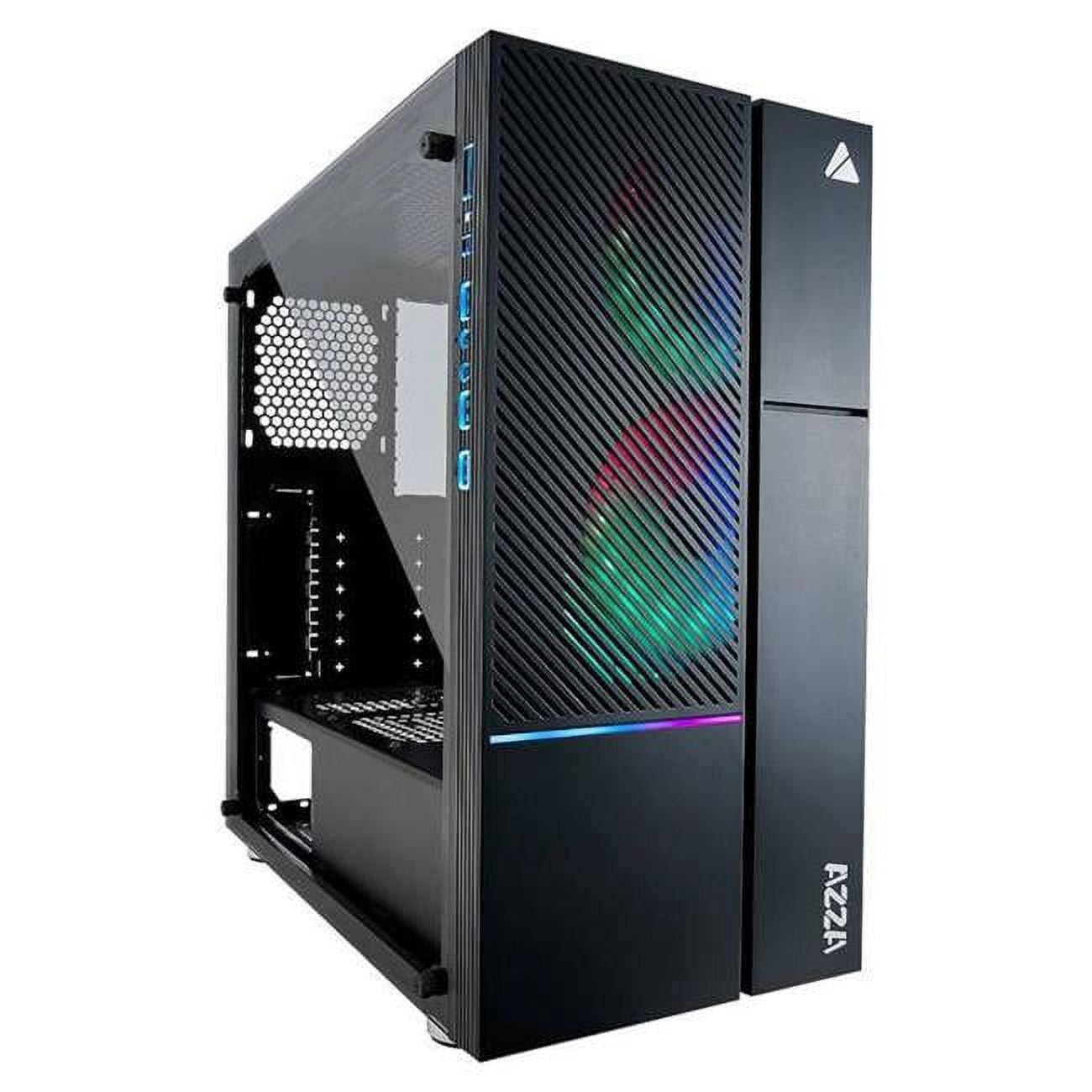 Black Steel & Tempered Glass ATX Mid Tower Computer Case - Walmart.com