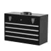 Black Steel Tool Chest with 4 Drawers, Lockable Tool Box with Ball Bearing Slides