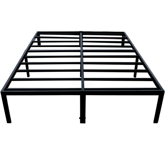 Black Steel Twin XL Platform Bed Frame with 14" Underbed Storage, Heavy Duty 2000lbs Capacity, No Box Spring Required