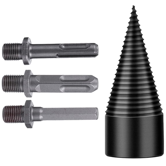SEWOART Wood Splitter Drill Bit Set, High Durability Steel for Efficient Splitting of Hard and Soft Wood Materials
